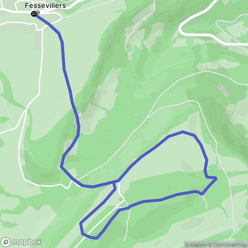 Fessevillers : carte du parcours de randonnée - France