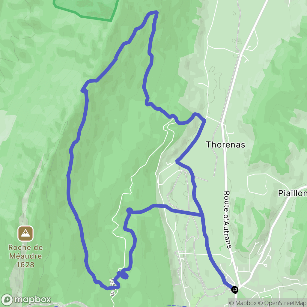Méaudre : carte du parcours de randonnée - France