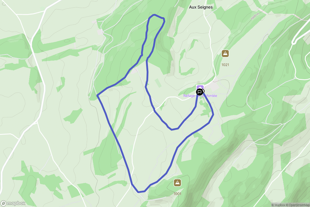 Damprichard : carte du parcours de randonnée - France