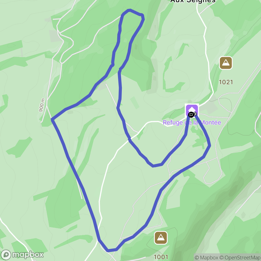 Damprichard : carte du parcours de randonnée - France