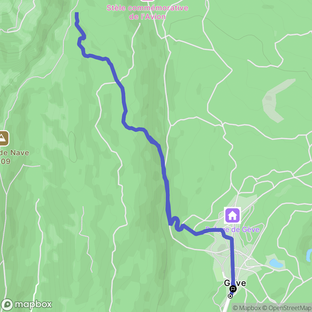 Autrans : carte du parcours de randonnée - France