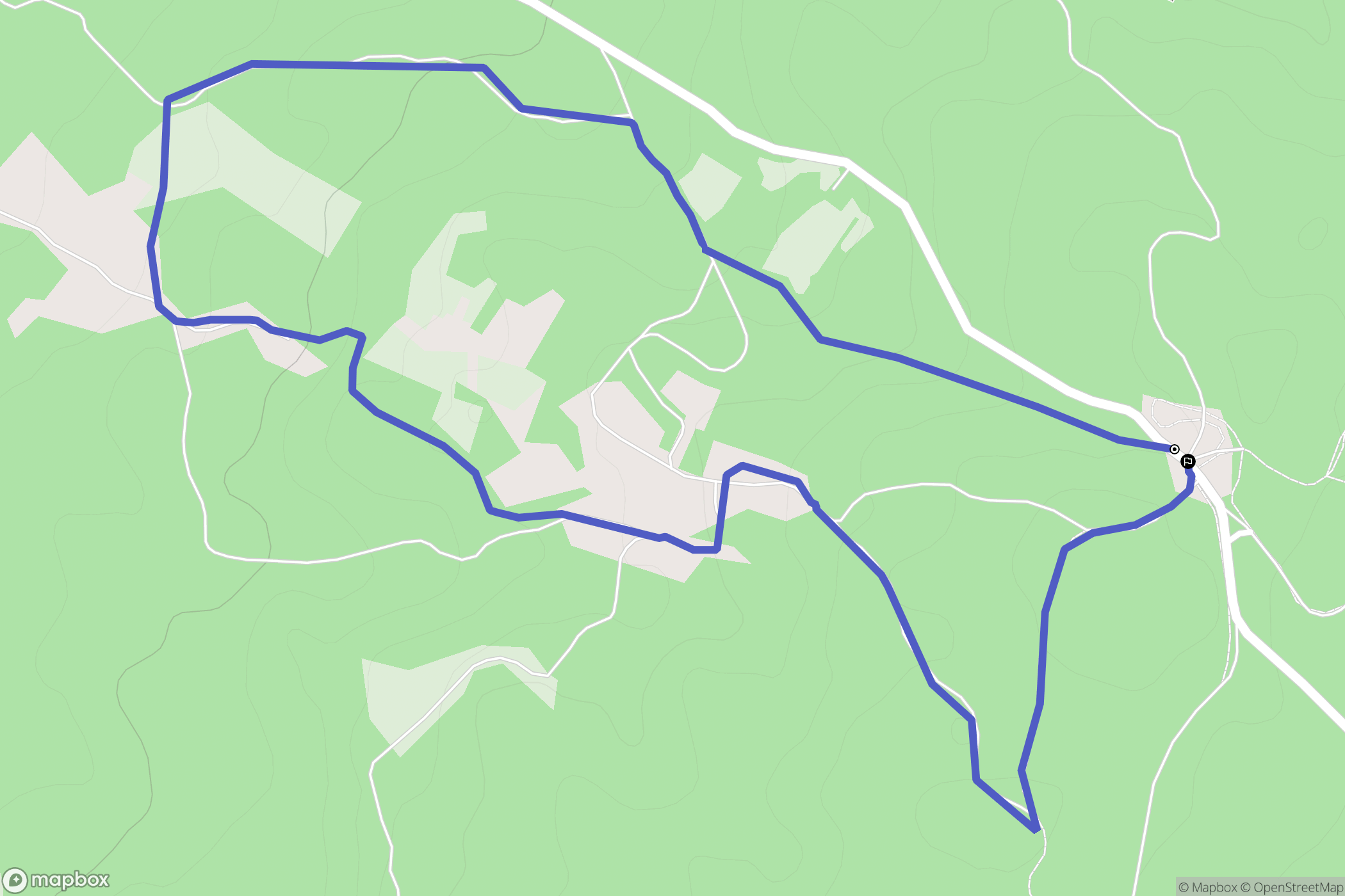 Mignovillard : carte du parcours de randonnée - France