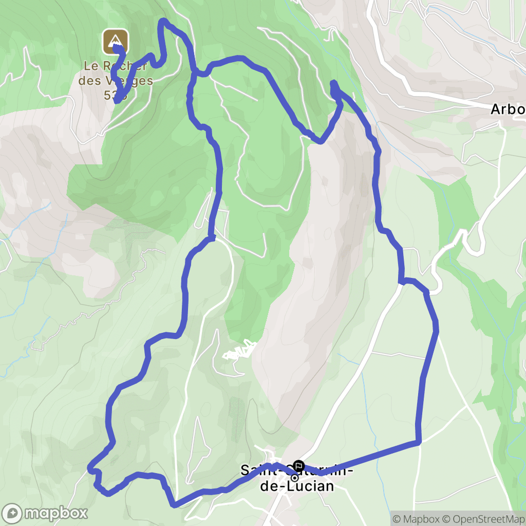 Saint-Saturnin-de-Lucian : carte du parcours de randonnée - France