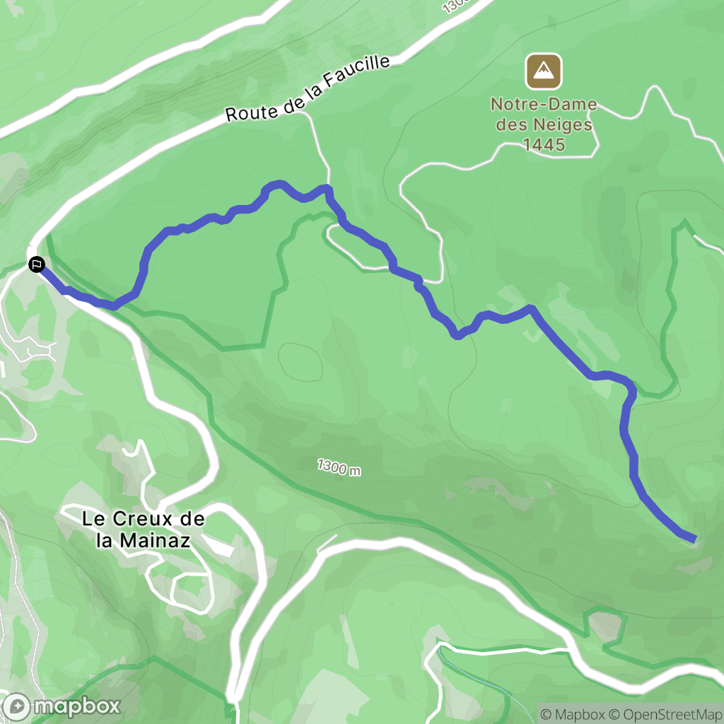 Gex : carte du parcours de randonnée - France