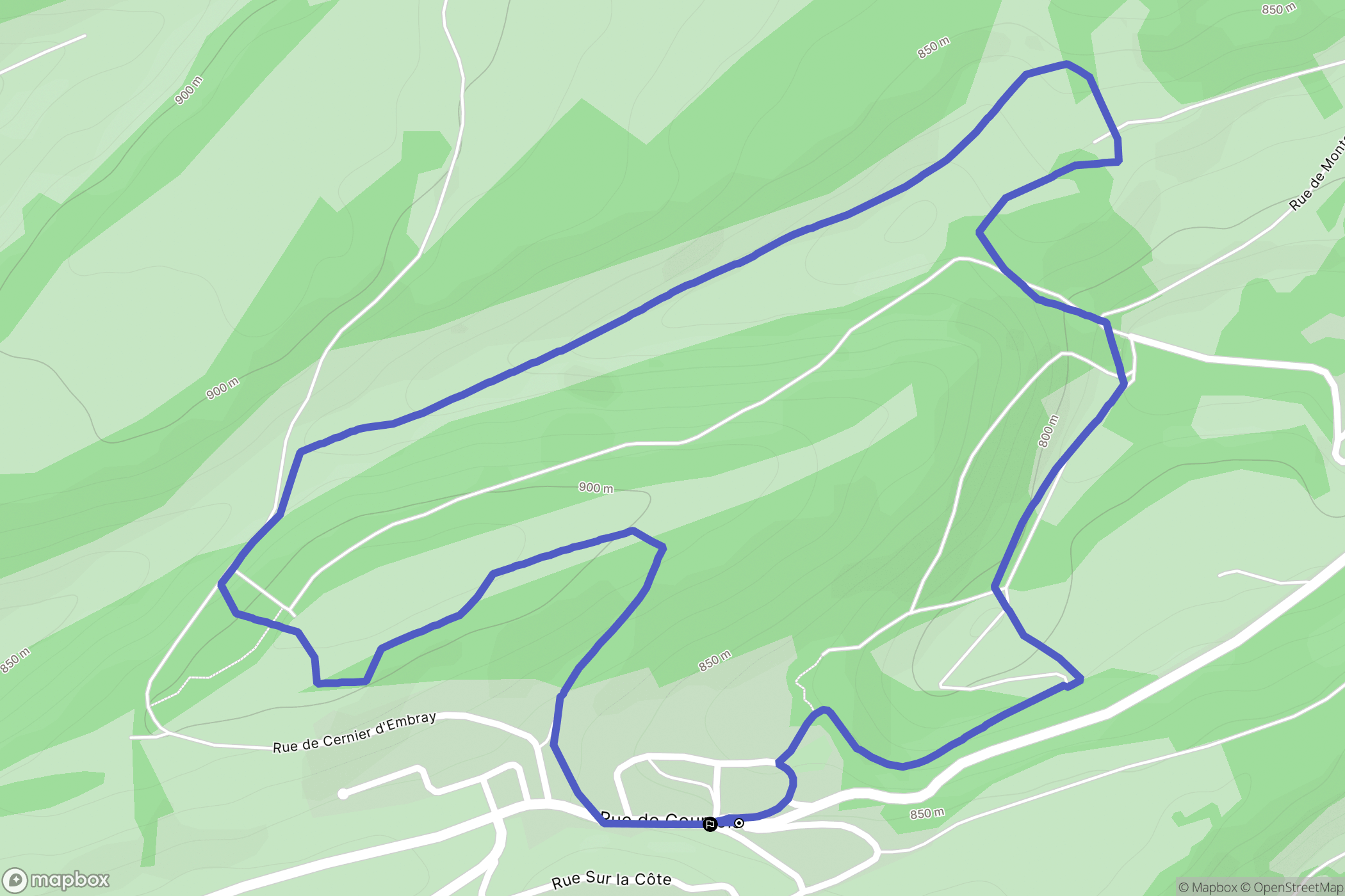 Fessevillers : carte du parcours de randonnée - France
