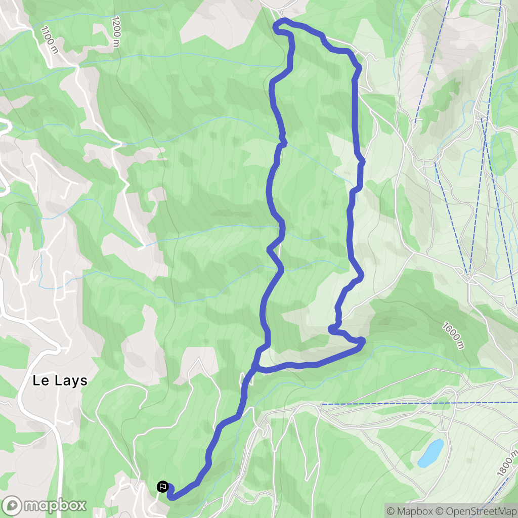 Arâches-la-Frasse : carte du parcours de randonnée - France