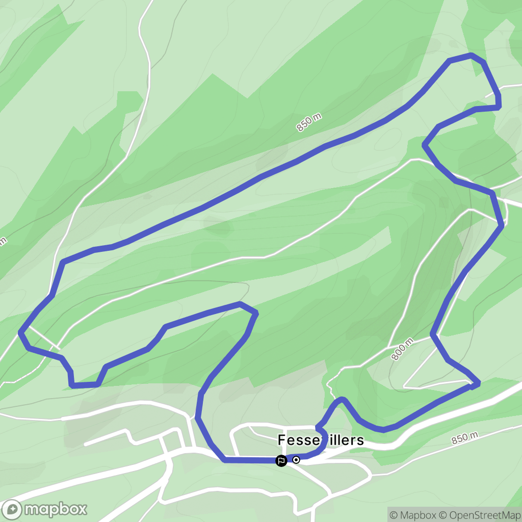 Fessevillers : carte du parcours de randonnée - France