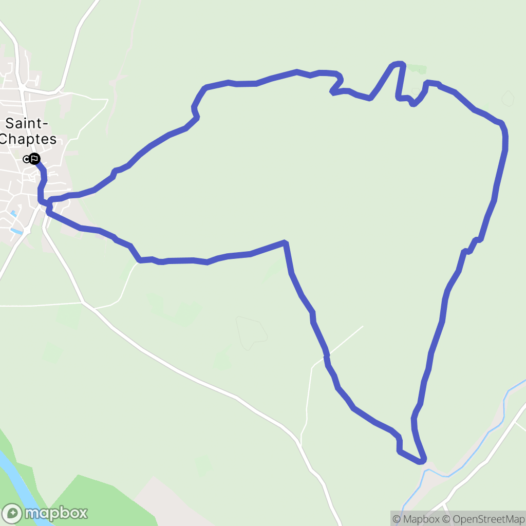 Saint-Chaptes : carte du parcours de randonnée - France