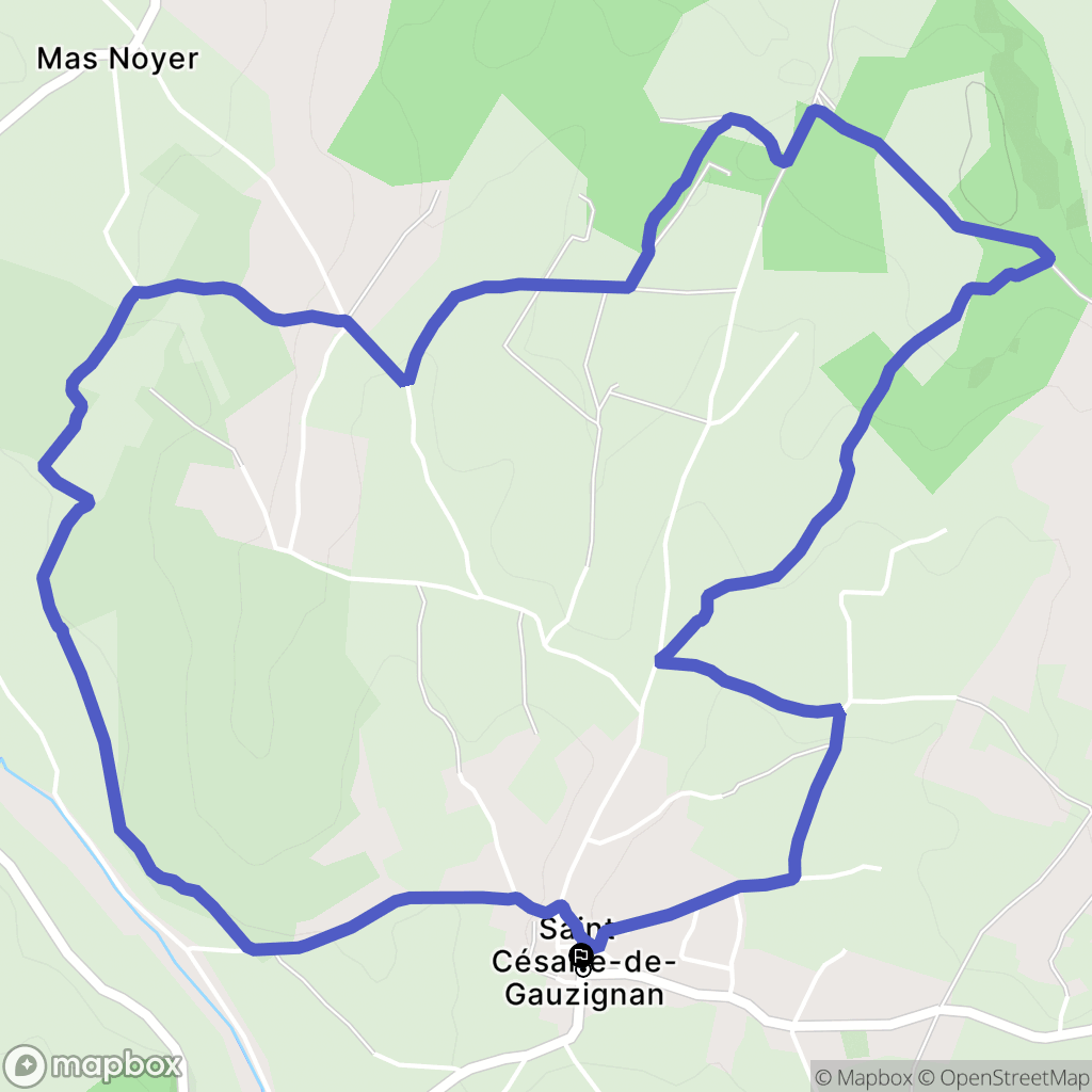Saint-Césaire-de-Gauzignan : carte du parcours de randonnée - France
