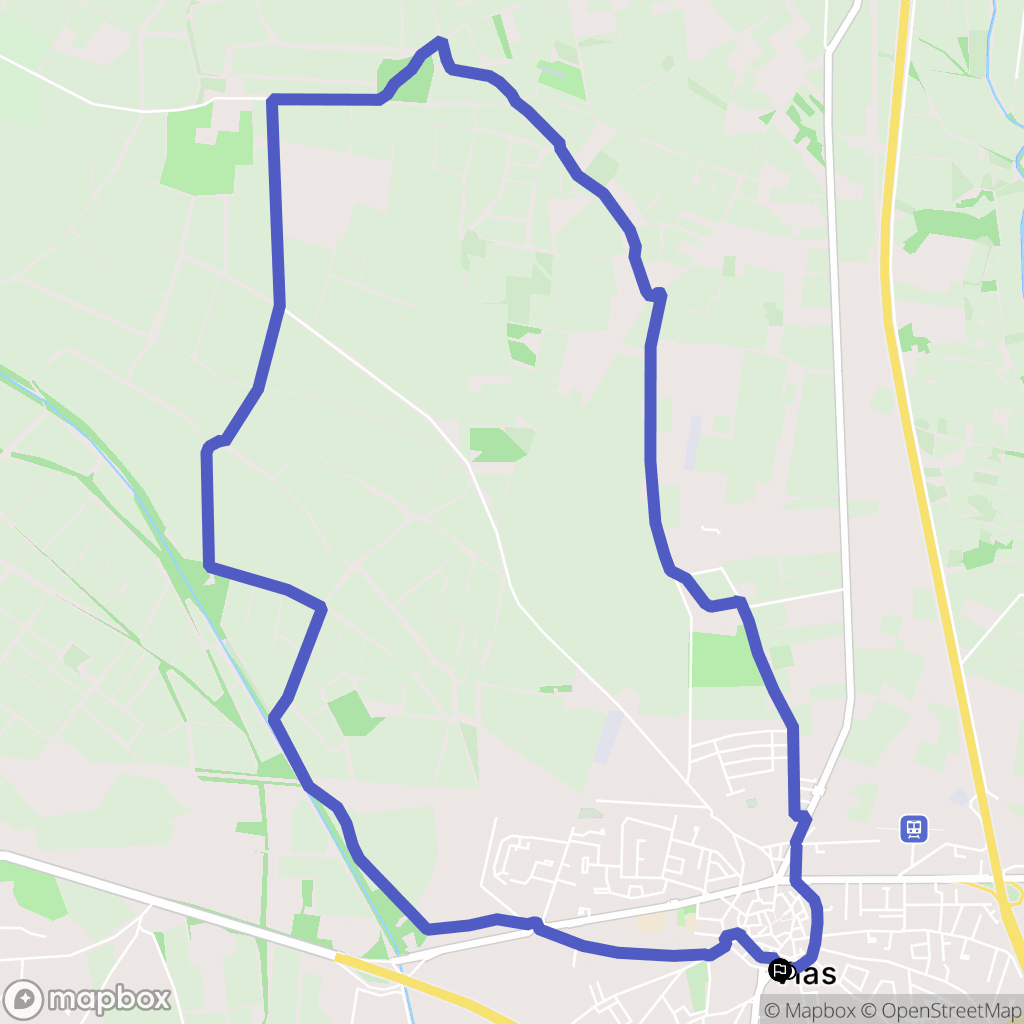 Vias : carte du parcours de randonnée - France