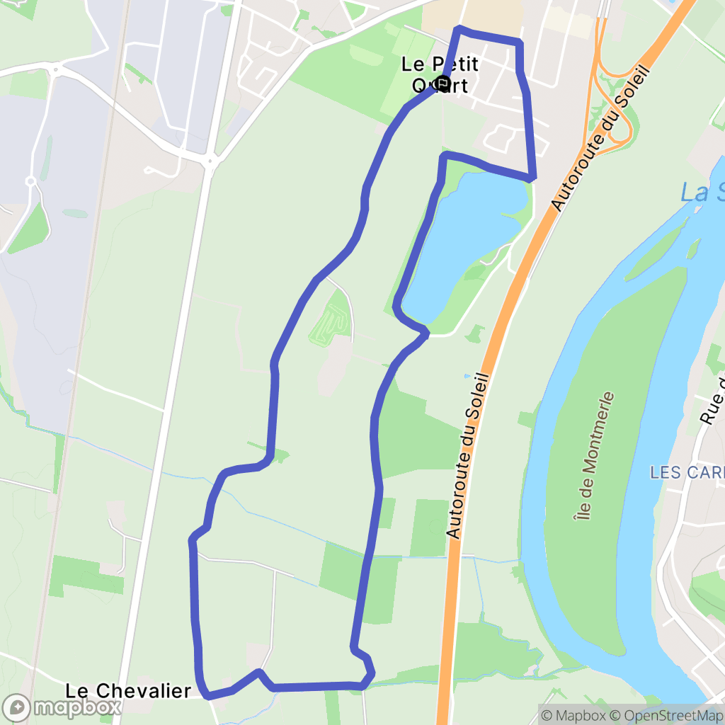 Belleville-en-Beaujolais : carte du parcours de randonnée - France