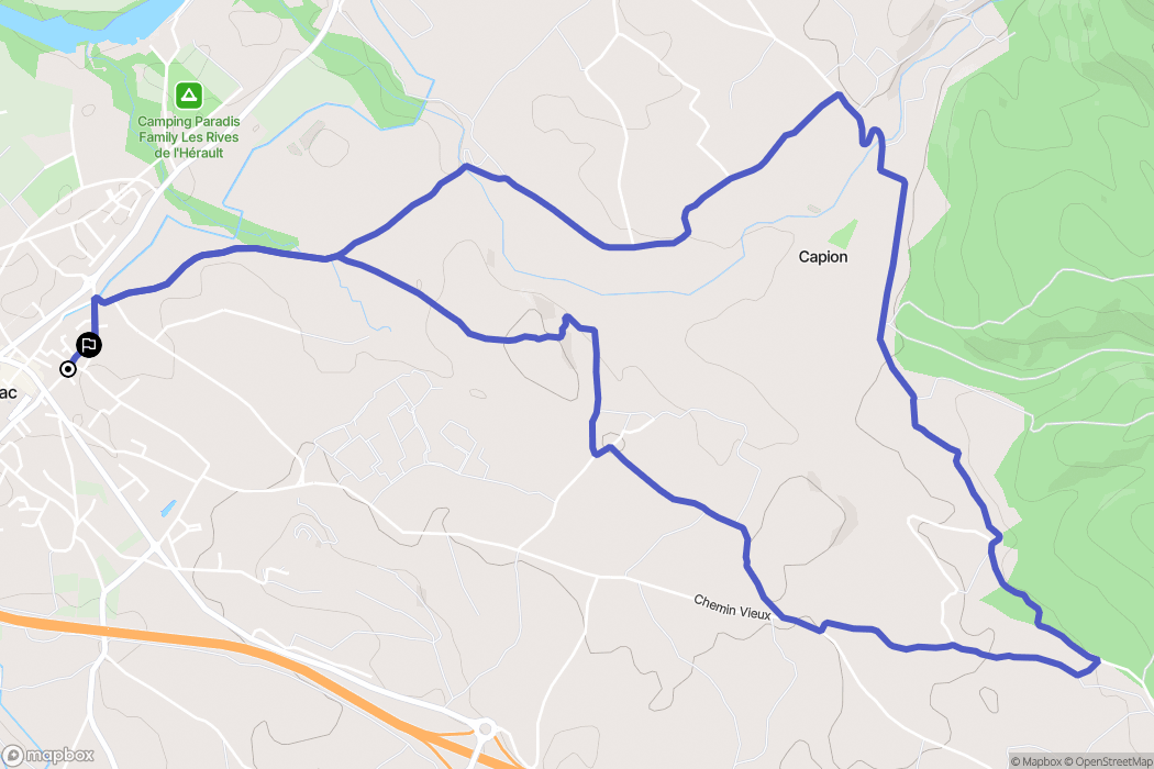 Gignac : carte du parcours de randonnée - France