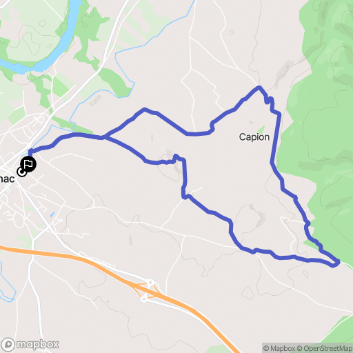 Gignac : carte du parcours de randonnée - France