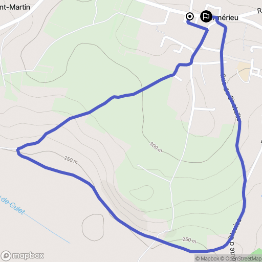 Sermérieu : carte du parcours de randonnée - France