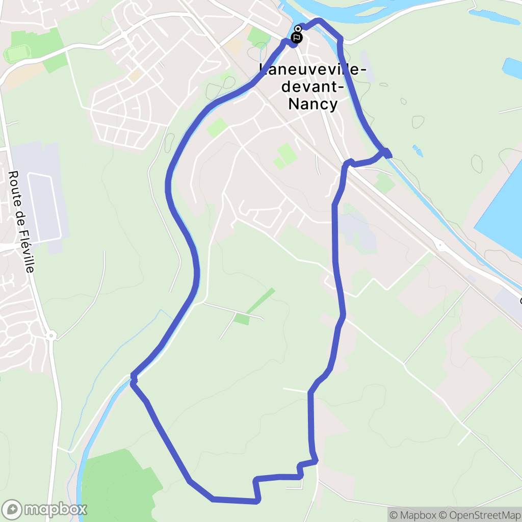 Laneuveville-devant-Nancy : carte du parcours de randonnée - France