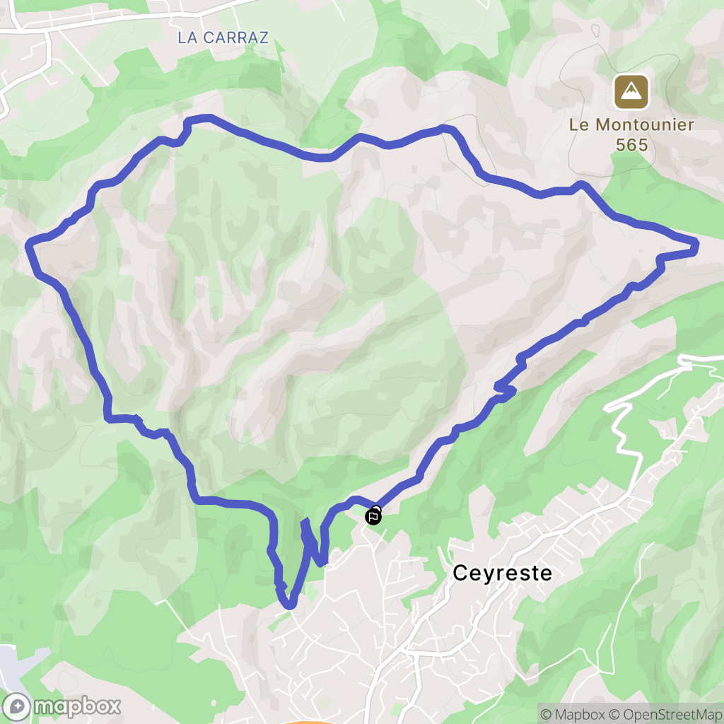 Ceyreste : carte du parcours de randonnée - France