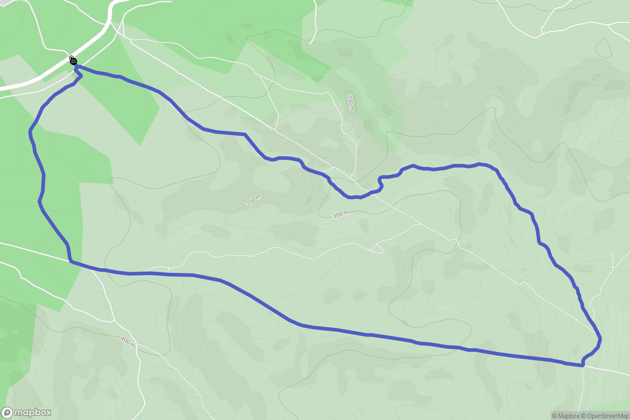 Le Castellet : carte du parcours de randonnée - France