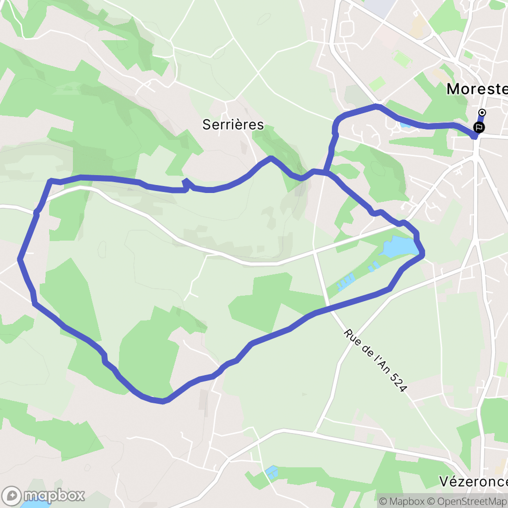 Morestel : carte du parcours de randonnée - France
