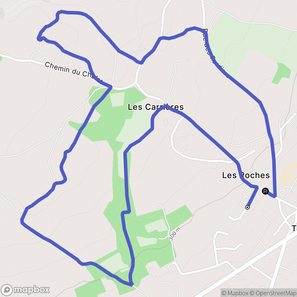 Trept : carte du parcours de randonnée - France