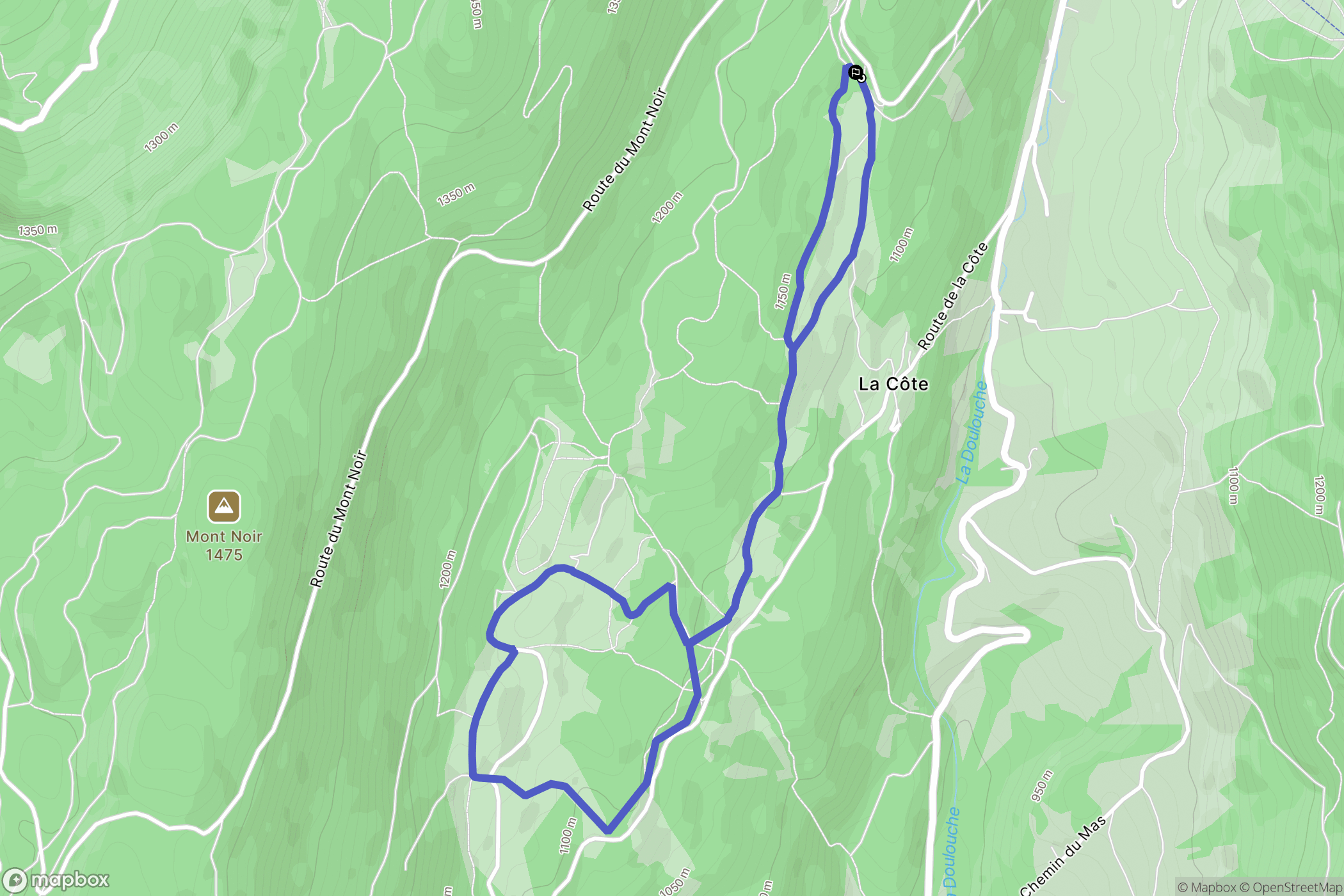 Rencurel : carte du parcours de randonnée - France