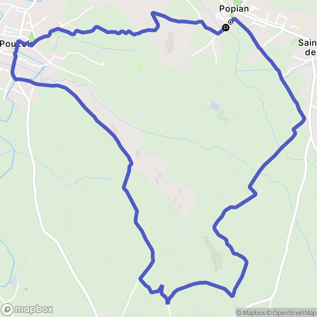 Popian : carte du parcours de randonnée - France