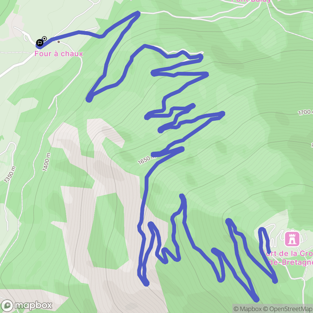 Villar-Saint-Pancrace : carte du parcours de randonnée - France