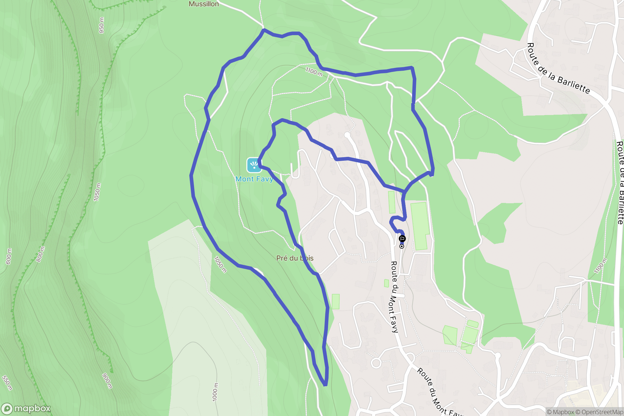 Les Carroz : carte du parcours de randonnée - France