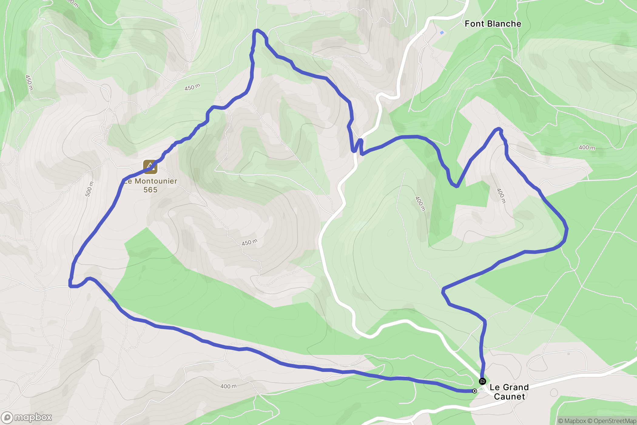 Ceyreste, La Ciotat : carte du parcours de randonnée - France