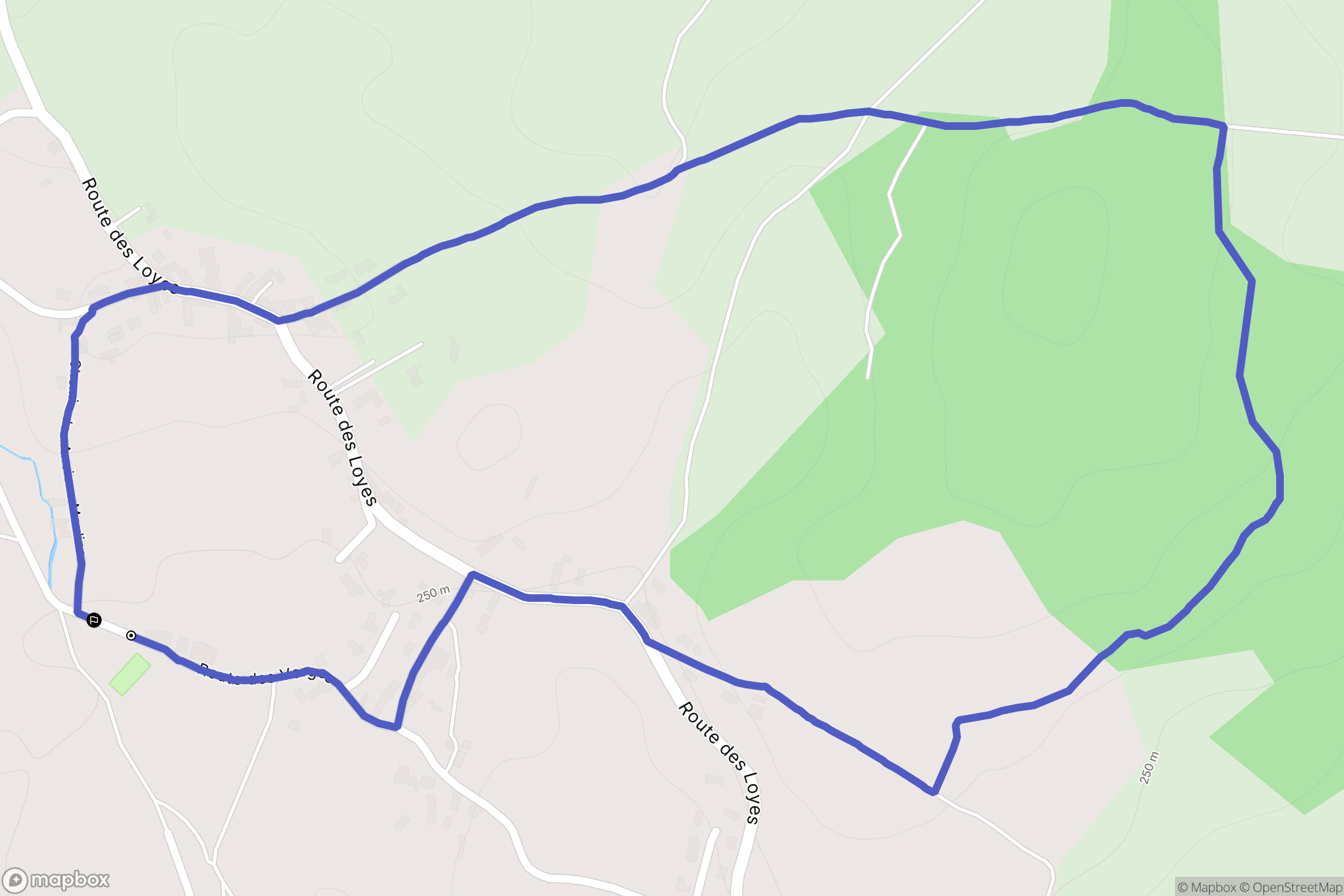 Courtenay : carte du parcours de randonnée - France
