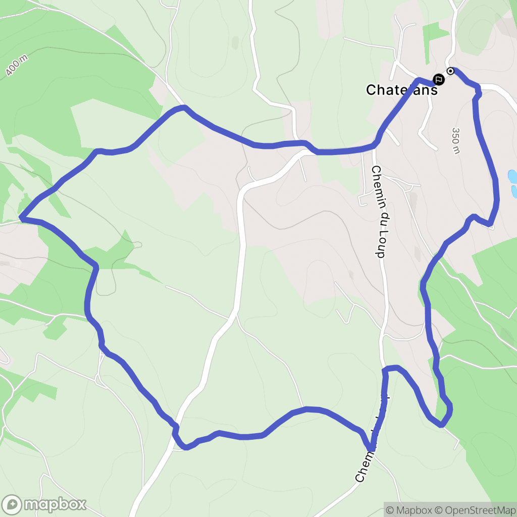 Annoisin-Chatelans : carte du parcours de randonnée - France