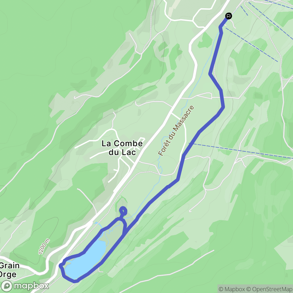 Lamoura : carte du parcours de randonnée - France