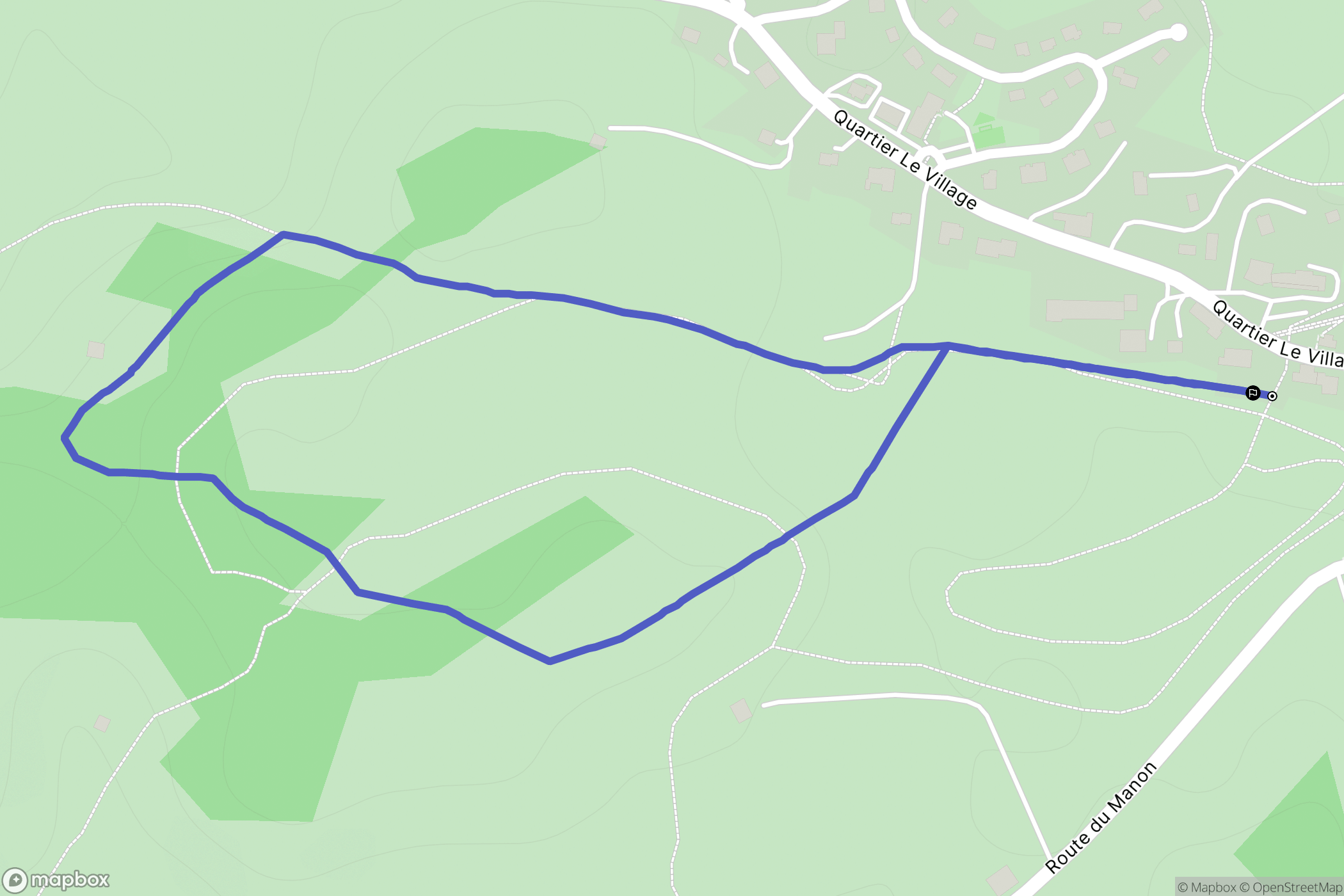 Lajoux : carte du parcours de randonnée - France