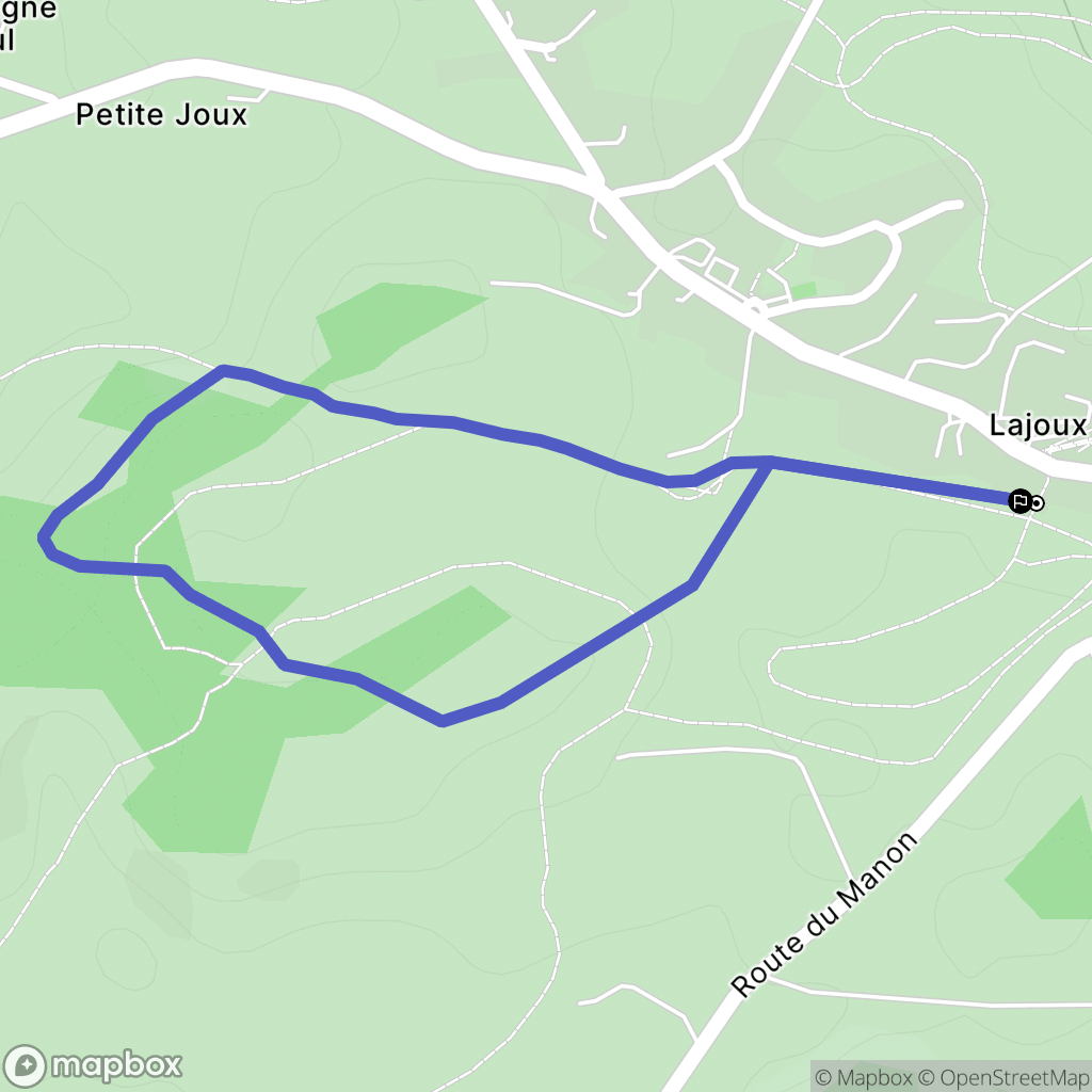Lajoux : carte du parcours de randonnée - France