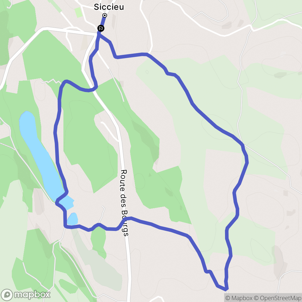 Siccieu-Saint-Julien-et-Carisieu : carte du parcours de randonnée - France