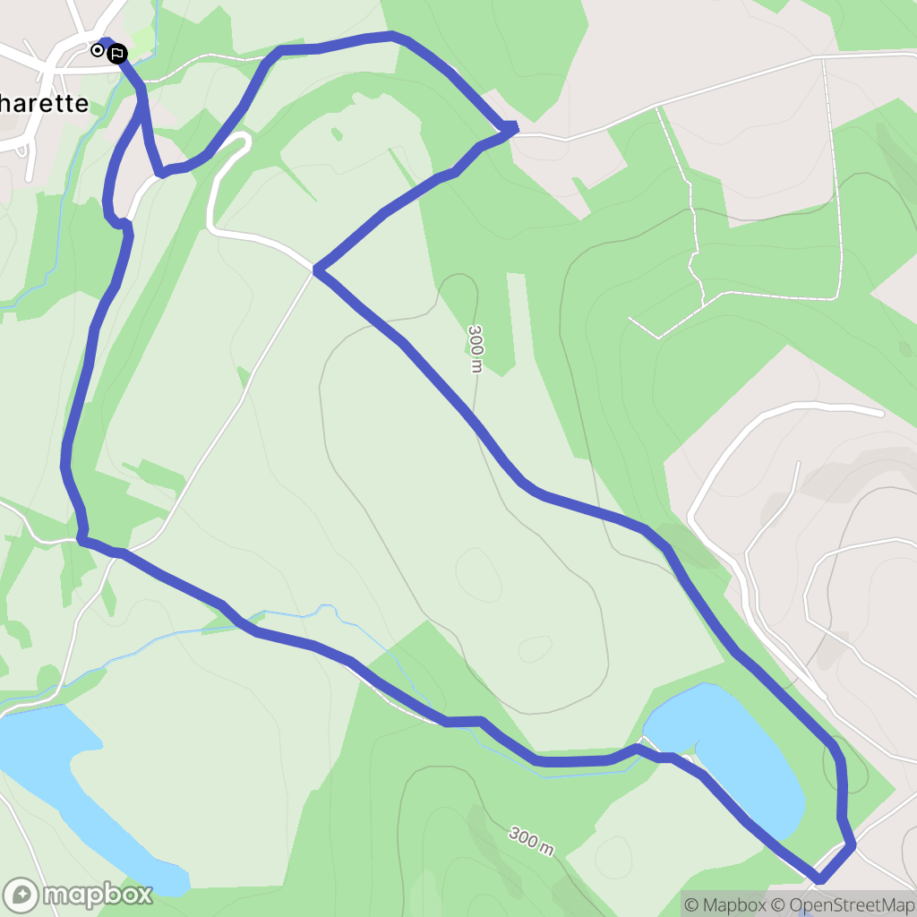 Charette : carte du parcours de randonnée - France