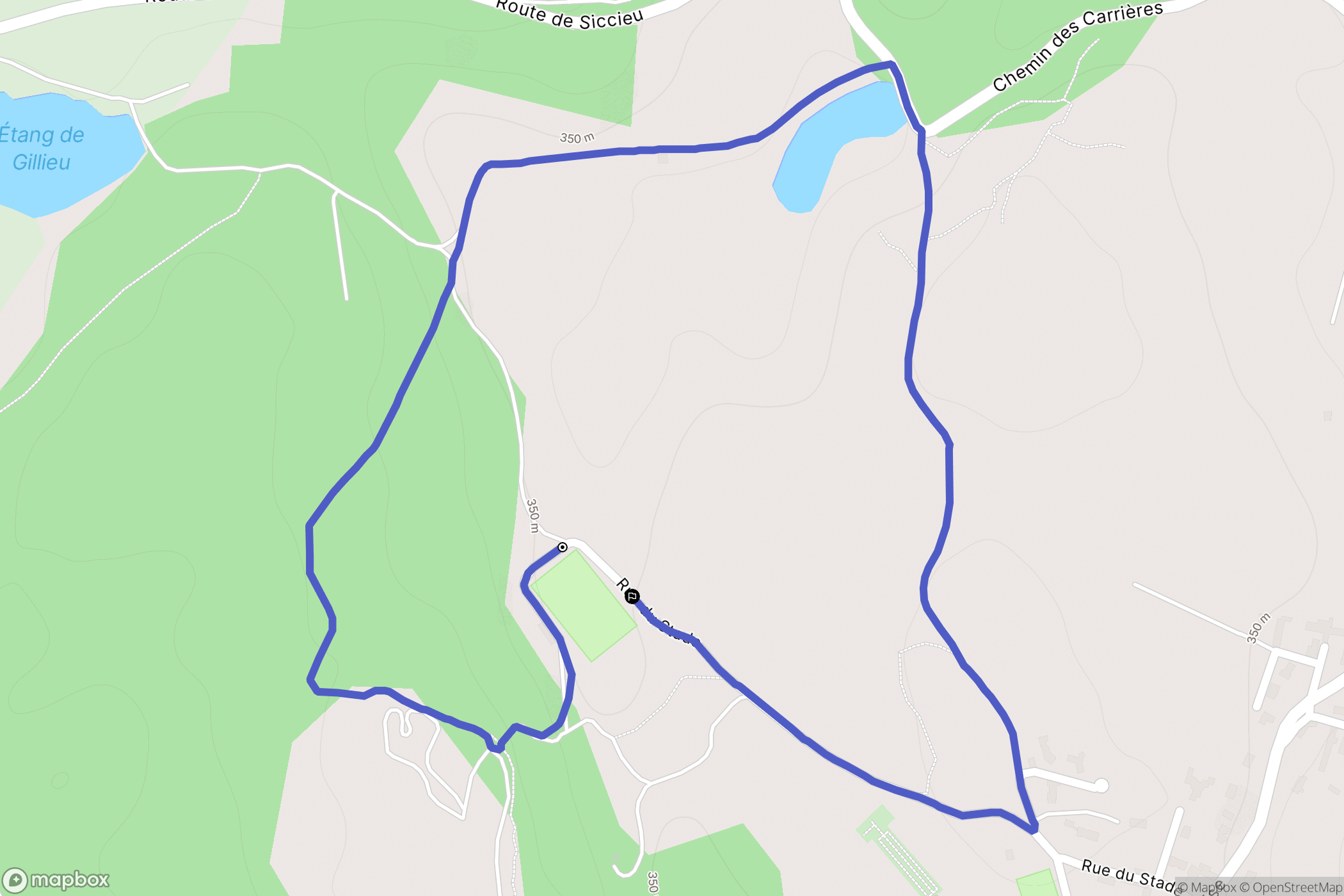 Siccieu-Saint-Julien-et-Carisieu : carte du parcours de randonnée - France