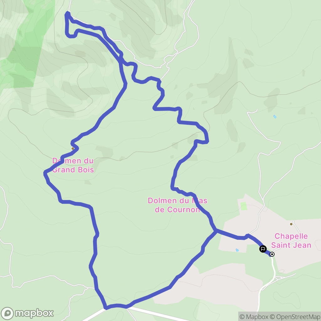 Argelliers : carte du parcours de randonnée - France