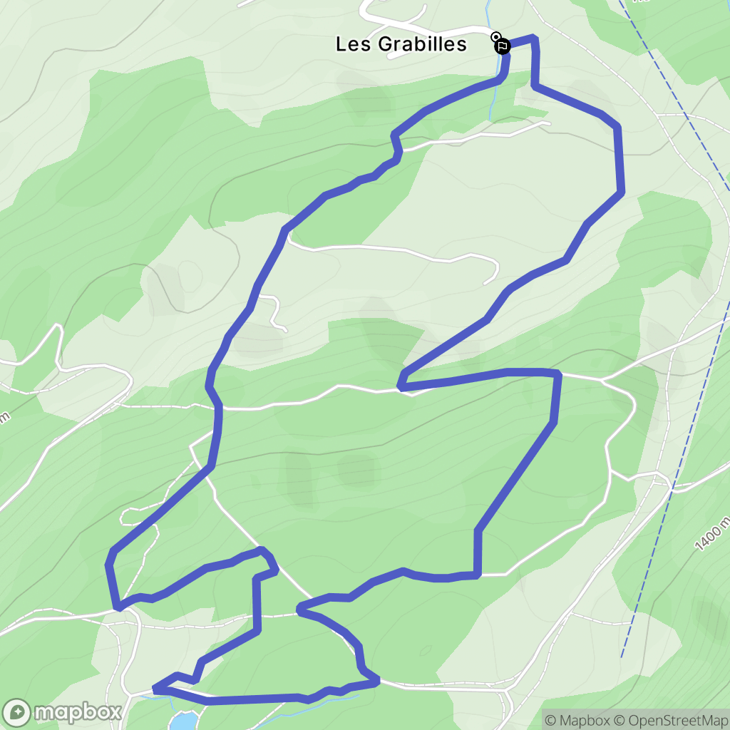 Praz-sur-Arly : carte du parcours de randonnée - France