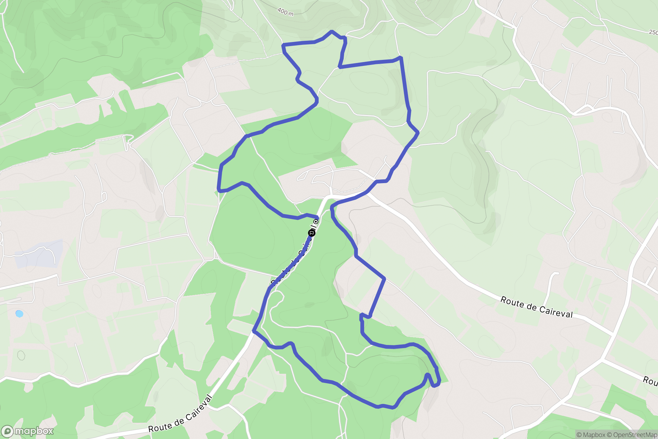 Rognes : carte du parcours de randonnée - France