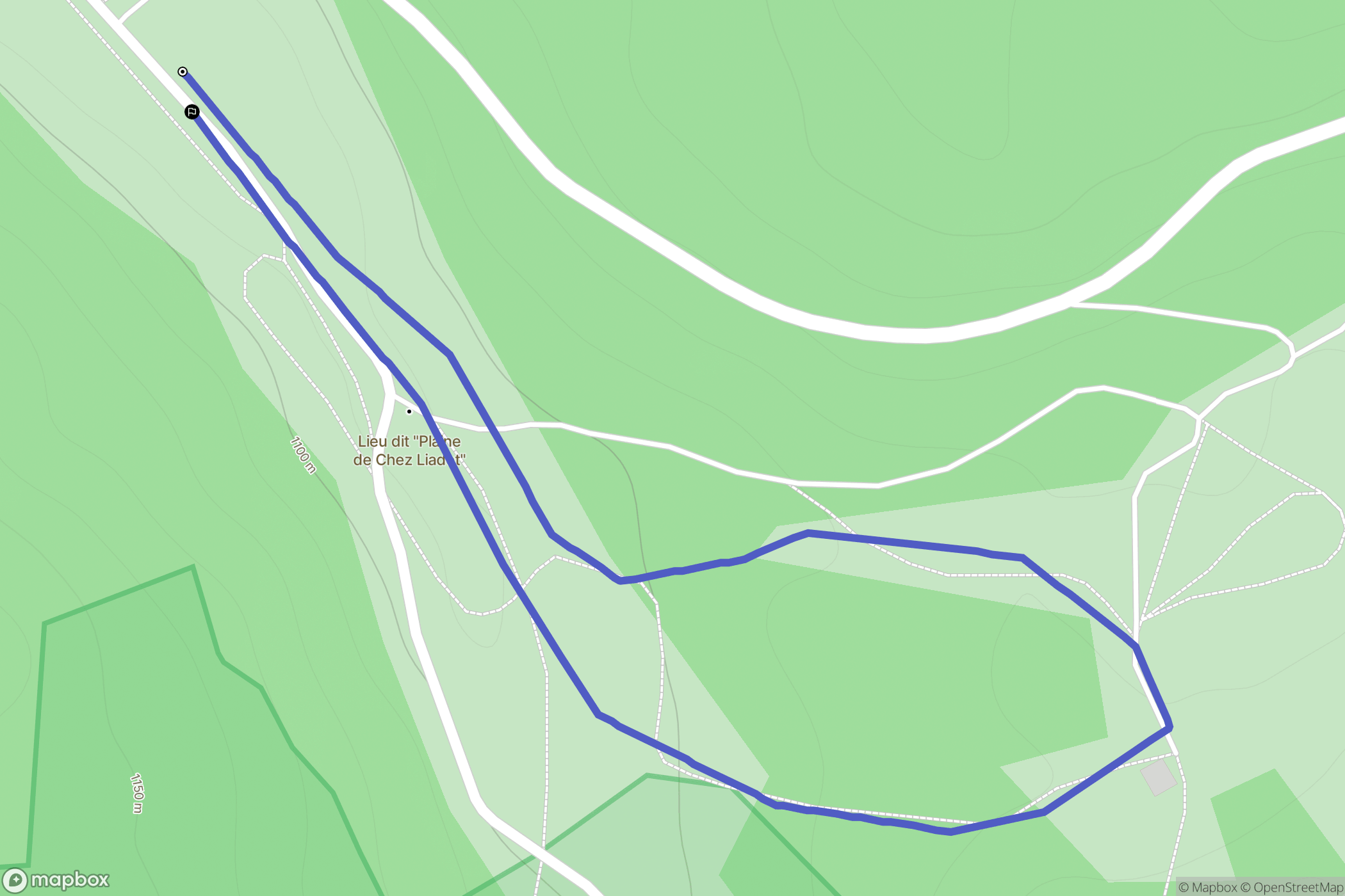 Mouthe : carte du parcours de randonnée - France