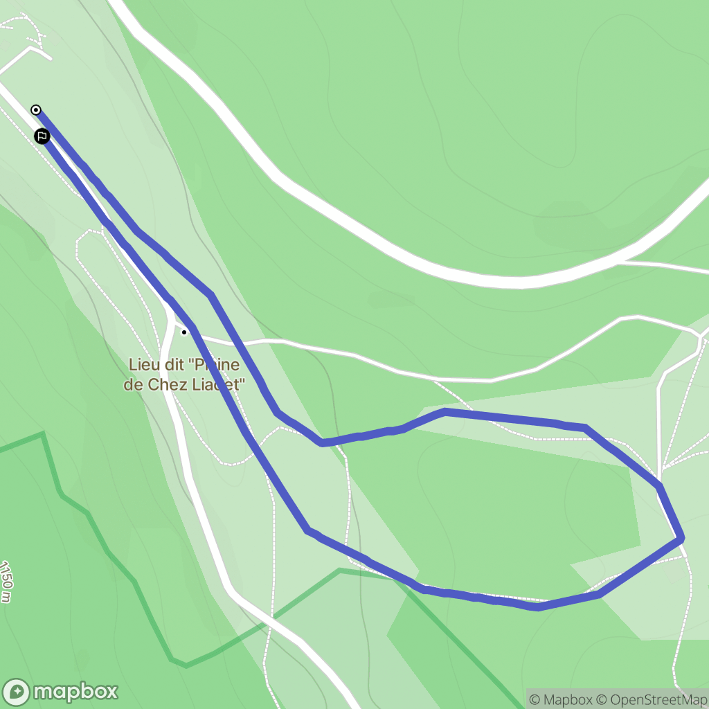Mouthe : carte du parcours de randonnée - France