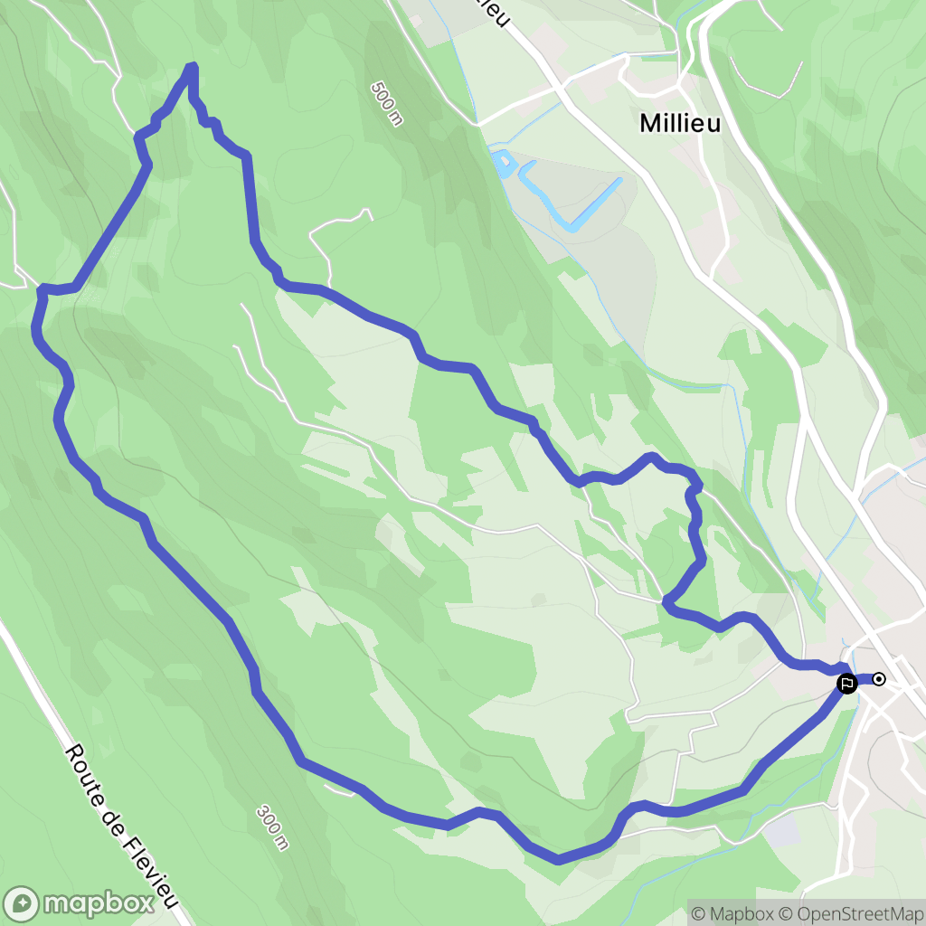 Lhuis : carte du parcours de randonnée - France