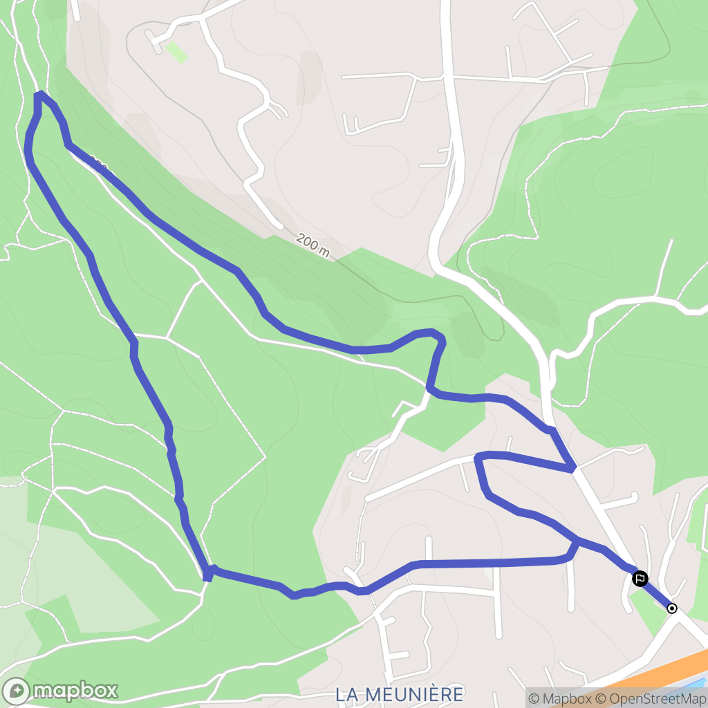 Cabriès : carte du parcours de randonnée - France