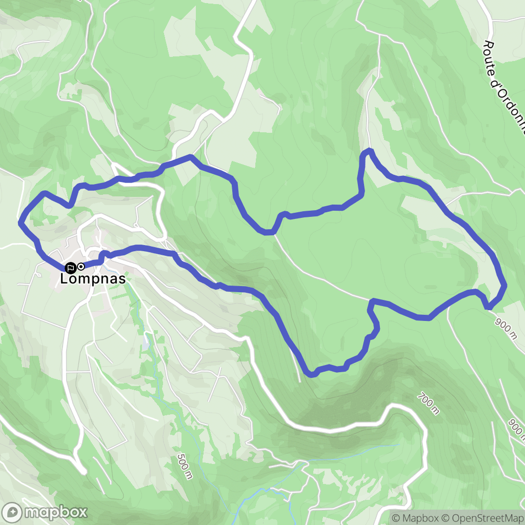 Lompnas : carte du parcours de randonnée - France
