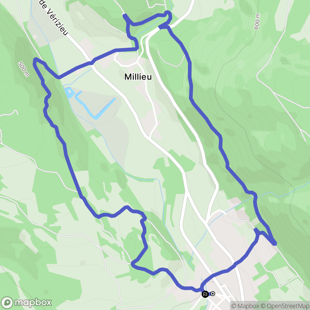Lhuis : carte du parcours de randonnée - France