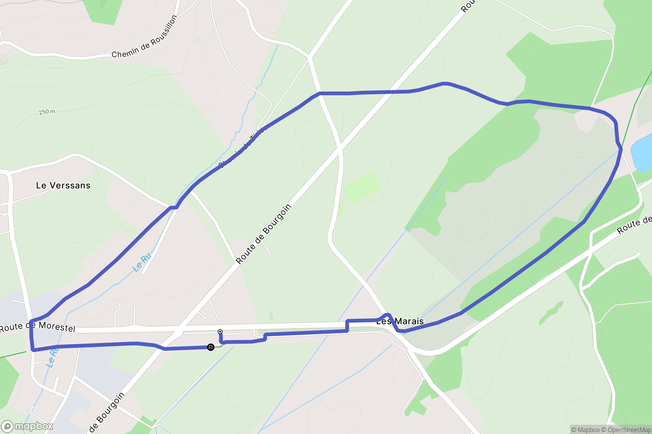Soleymieu : carte du parcours de randonnée - France