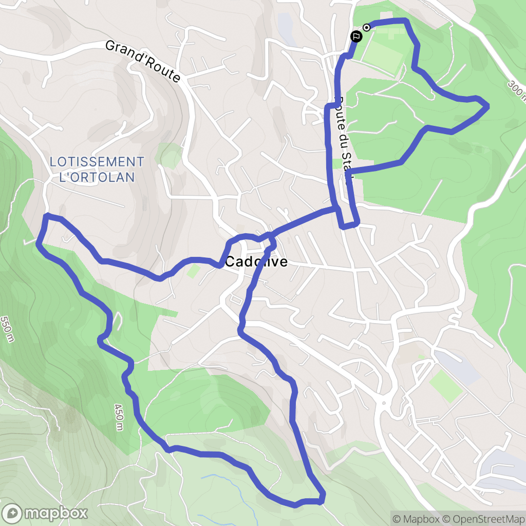 Cadolive : carte du parcours de randonnée - France