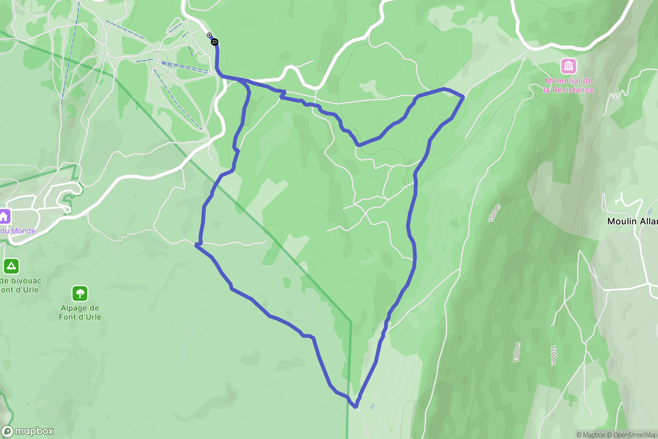 Fond-d'Urle: routekaart voor buitenactiviteiten - France