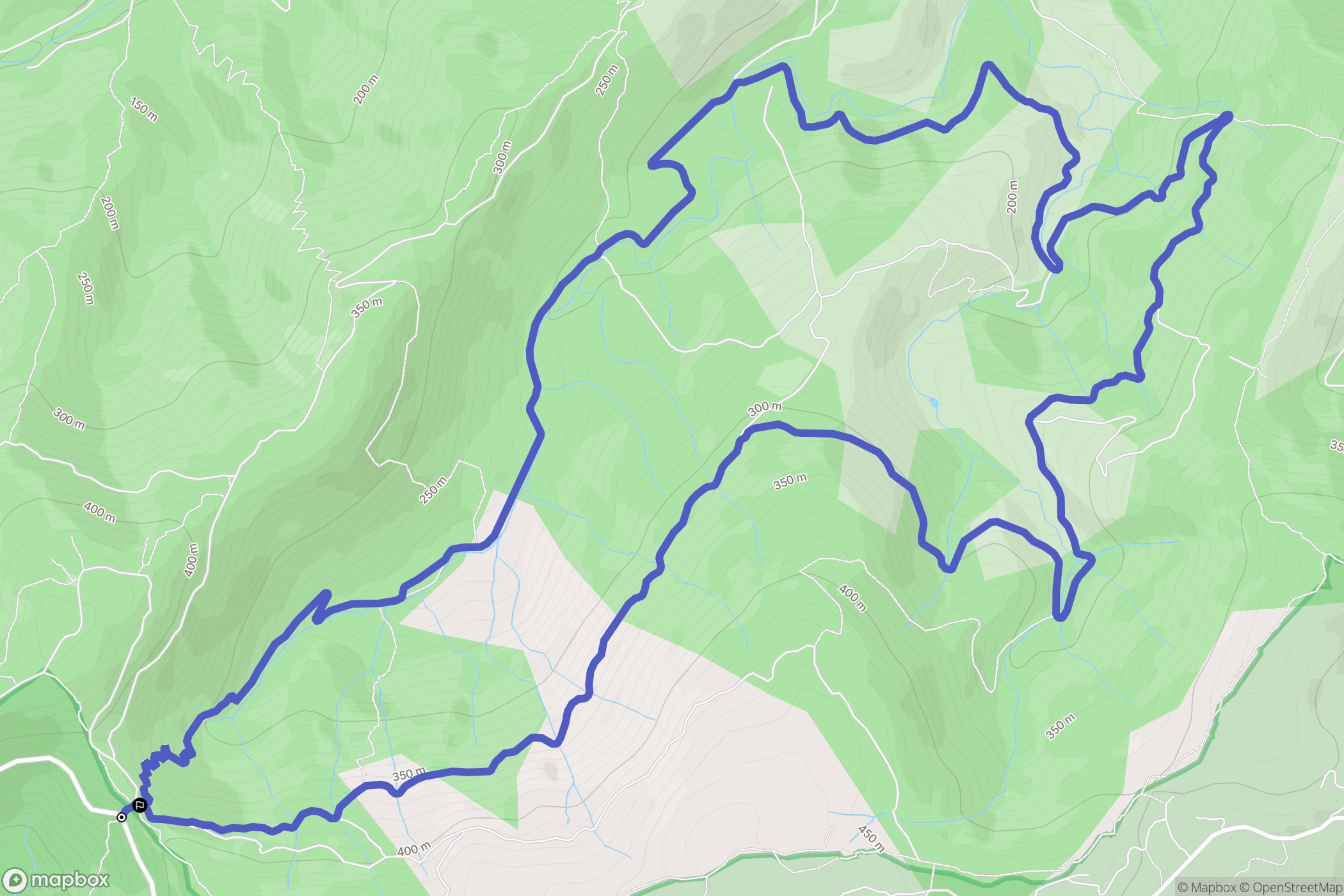 Bormes-les-Mimosas : carte du parcours de randonnée - France