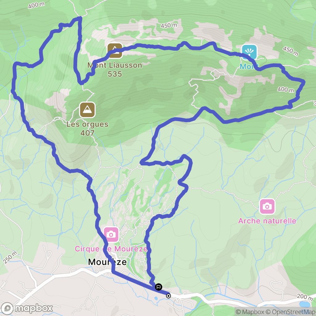 Mourèze: routekaart voor buitenactiviteiten - France